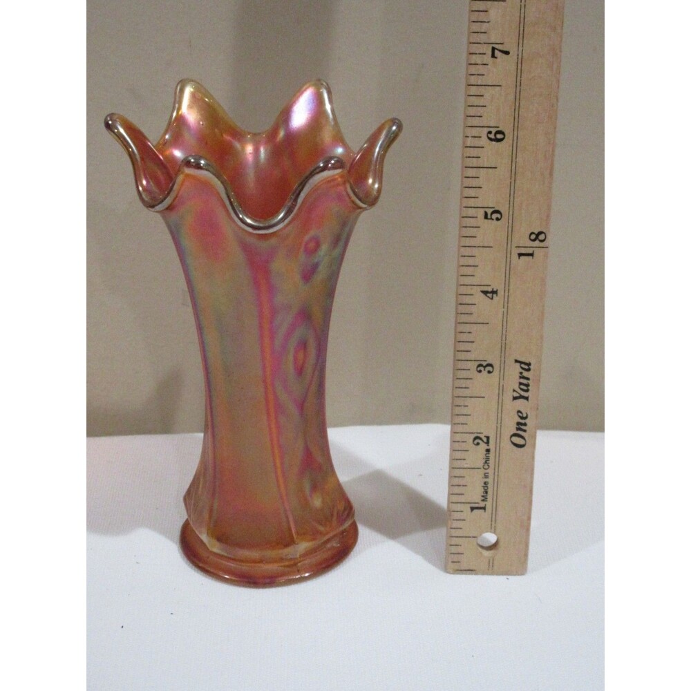 Fenton Marigold Carnival Vase